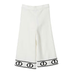 Twinset Pantalone tinta unita con Logo Bianco per Bambina 242GJ3160 BIANCO TWINSET 