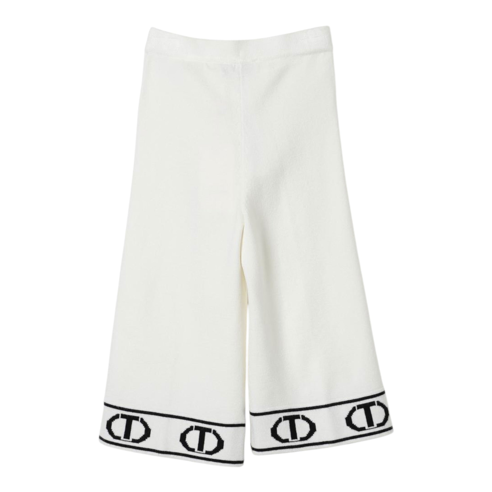 Twinset Pantalone tinta unita con Logo Bianco per Bambina 242GJ3160 BIANCO TWINSET 