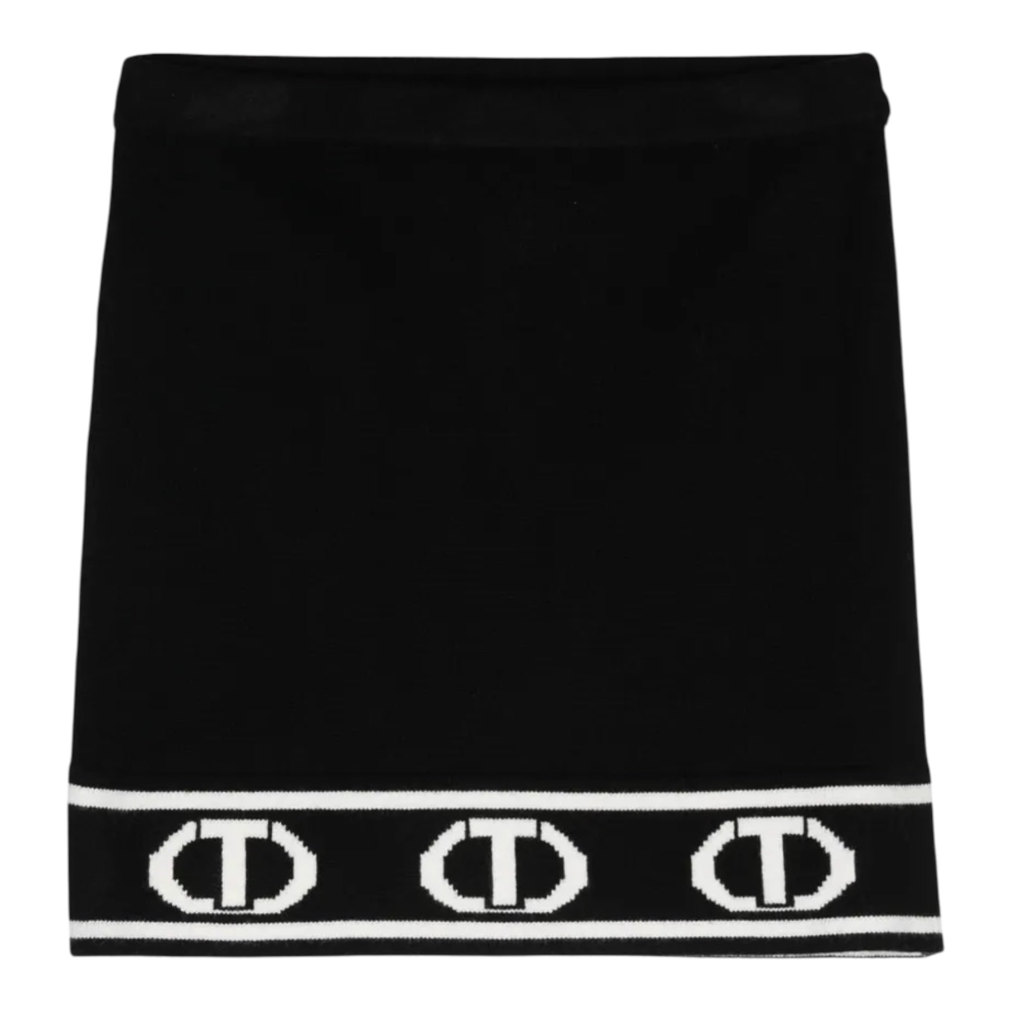 Twinset Gonna tinta unita con Logo Nero per Bambina 242GJ3164 NERO TWINSET 