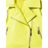 Twinset Giubbino Modello Chiodo In Ecopelle tinta unita Giallo per Bambina 251GJ2561 GIALLO TWINSET 