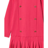 Twinset Abito tinta unita con Bottoni Fuxia per Bambina 252GB2222 FUXIA TWINSET 