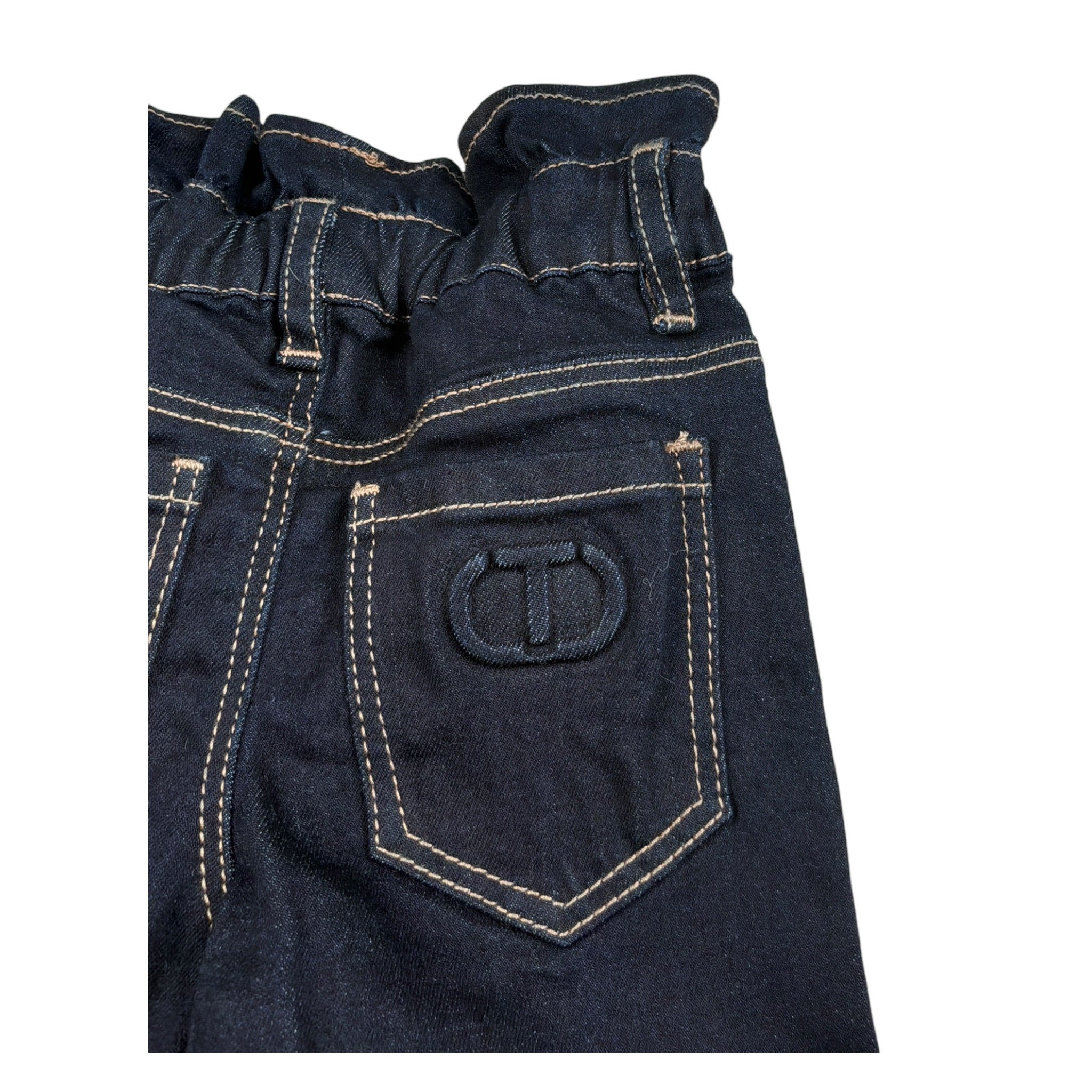 Twinset Jeans tinta unita con Elastico In Vita Blu per Bambina 252GB2230X BLU TWINSET 