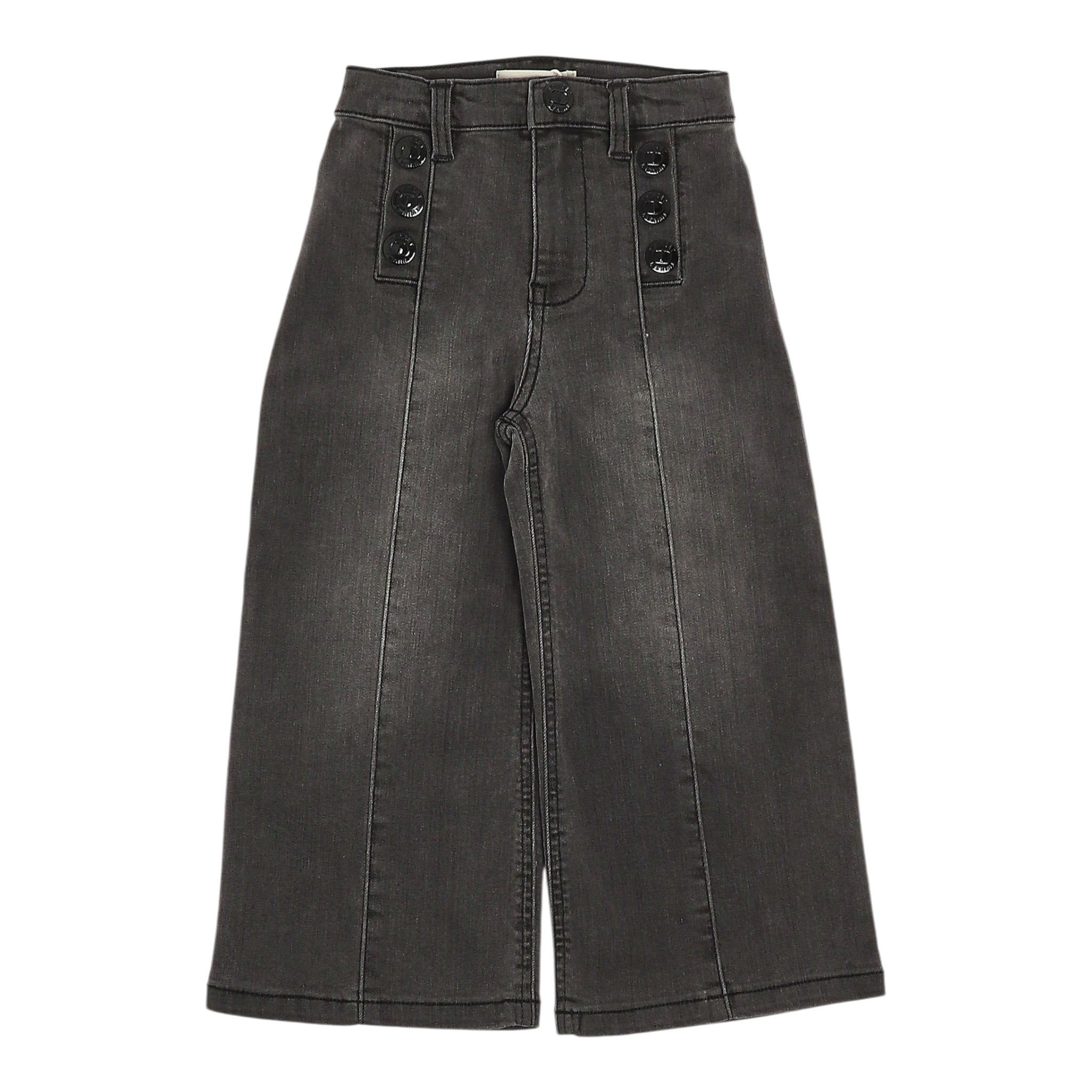 Twinset Jeans tinta unita con Bottoni Modello A Palazzo Grigio per Bambina 252GB2250J GRIGIO TWINSET 