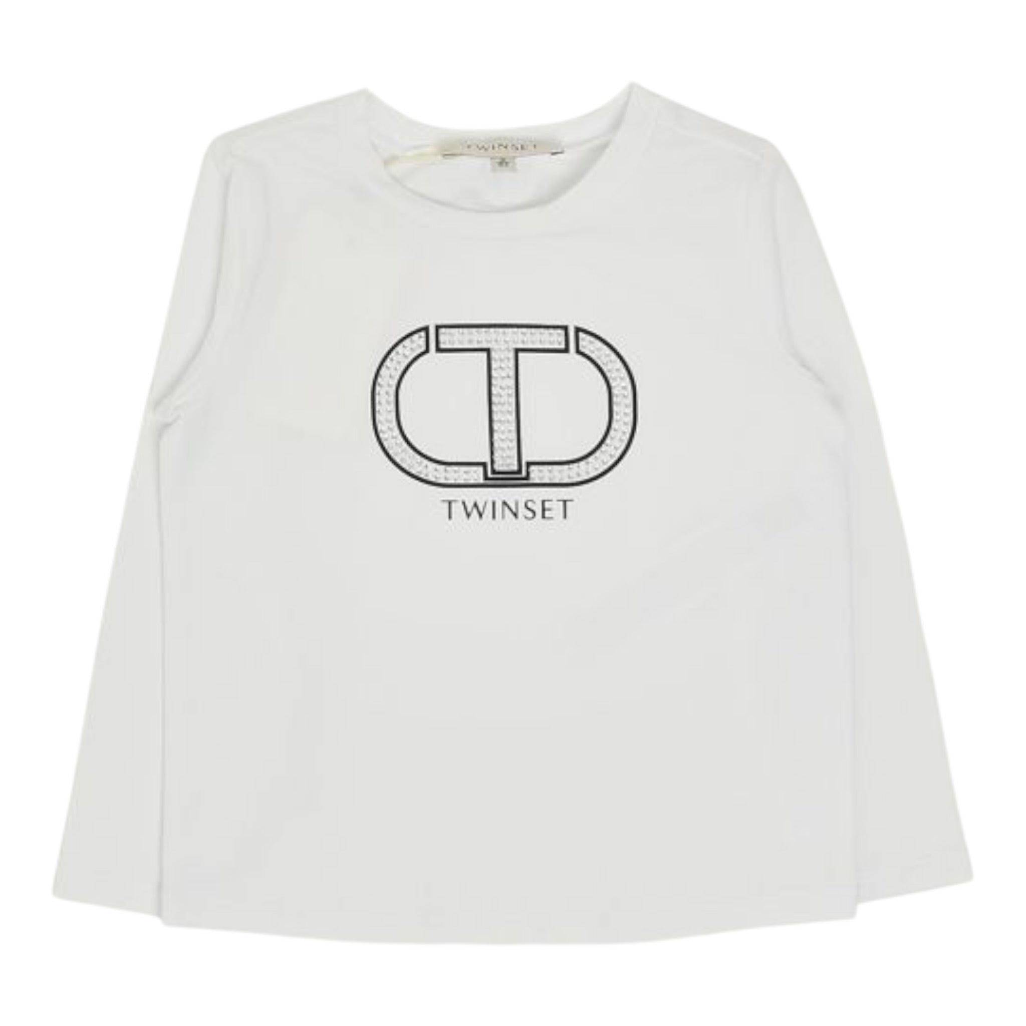 Twinset Shirt tinta unita con Stampa Bianco per Bambina 252GB2260 BIANCO TWINSET 