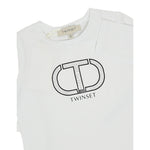 Twinset Shirt tinta unita con Stampa Bianco per Bambina 252GB2260 BIANCO TWINSET 
