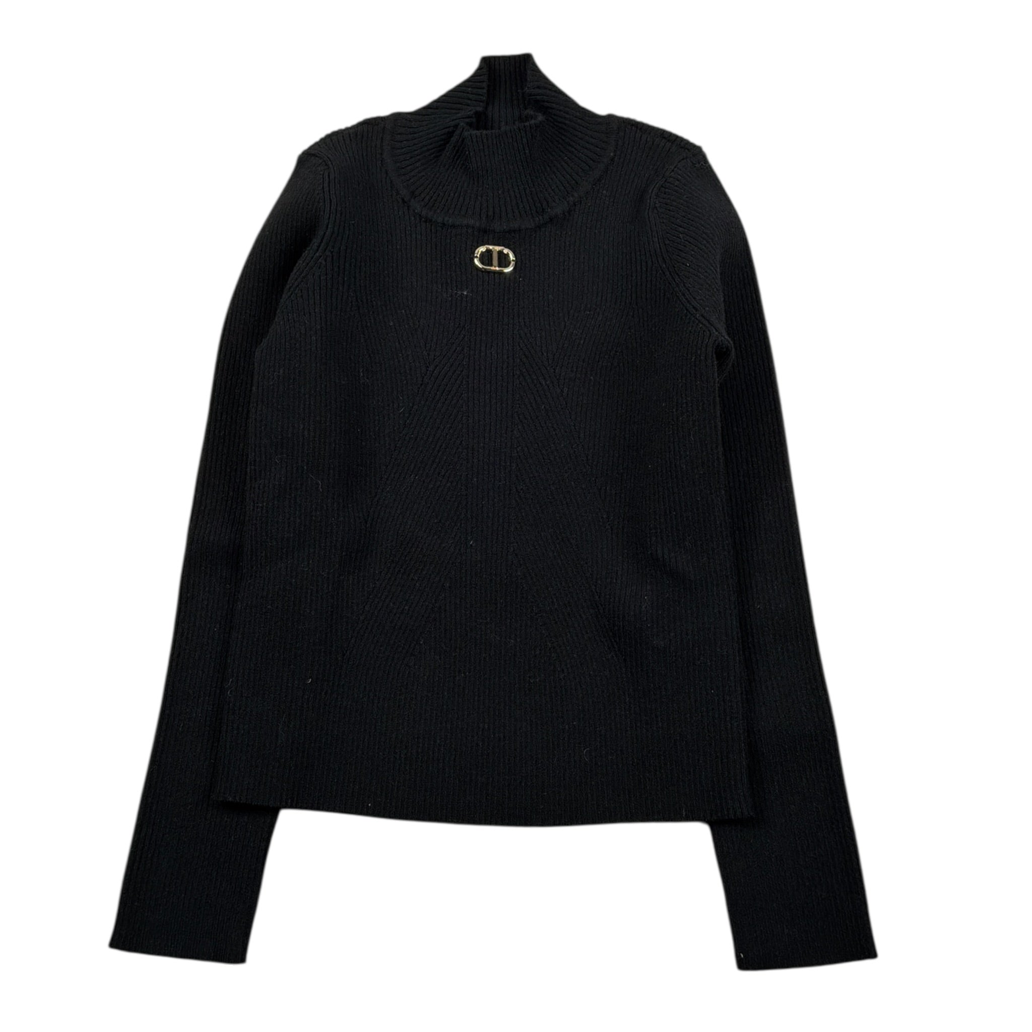 Twinset Maglia tinta unita Mezzo Collo Nero per Neonata 252GB3012N NERO TWINSET 