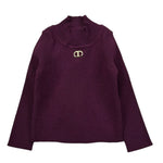 Twinset Maglia tinta unita Mezzo Collo Vinaccia per Neonata 252GB3012N VINACCIA TWINSET 