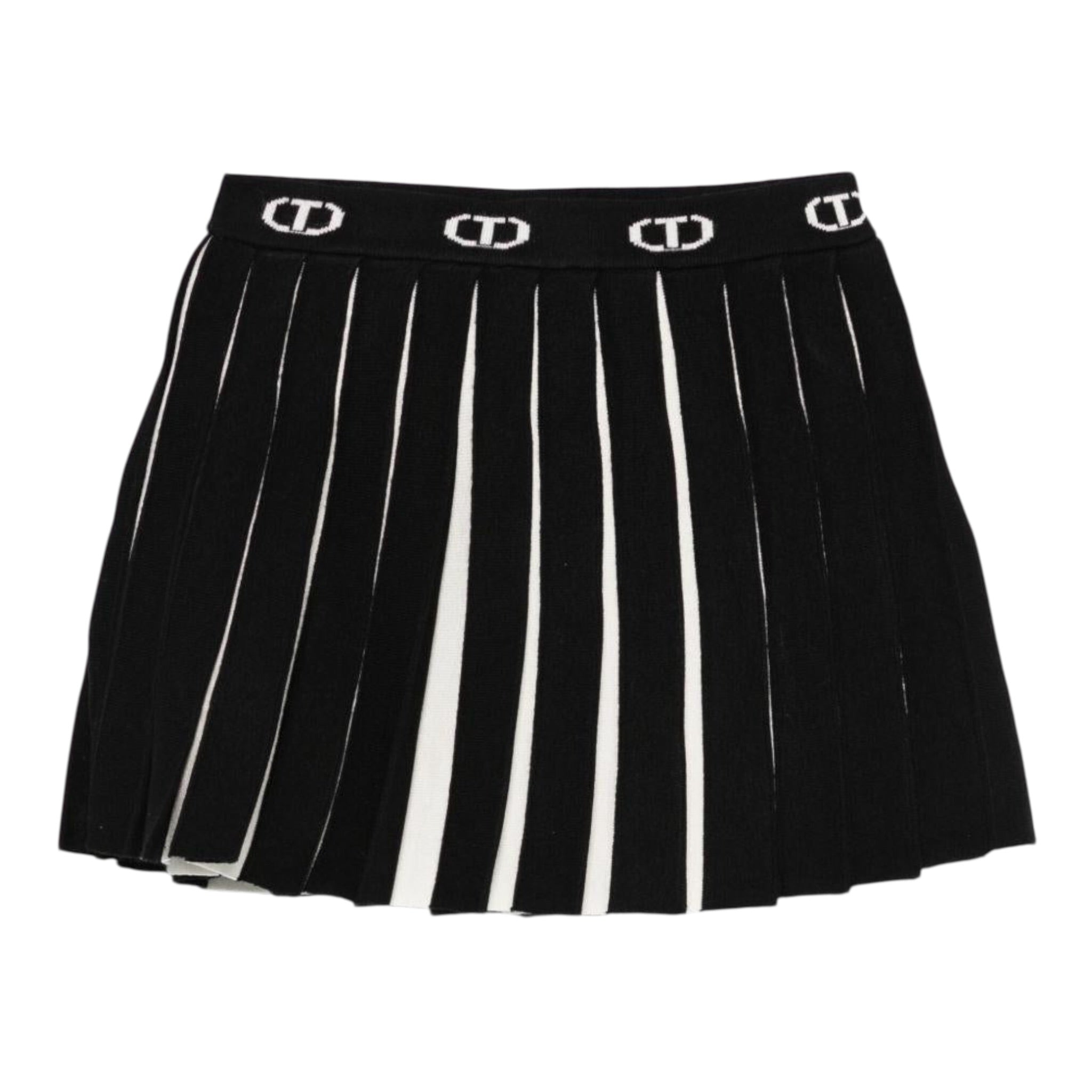 Twinset Gonna Bicolore con Elastico In Vita Nero/Bianco per Bambina 252GB3031 NERO/BIANCO TWINSET 