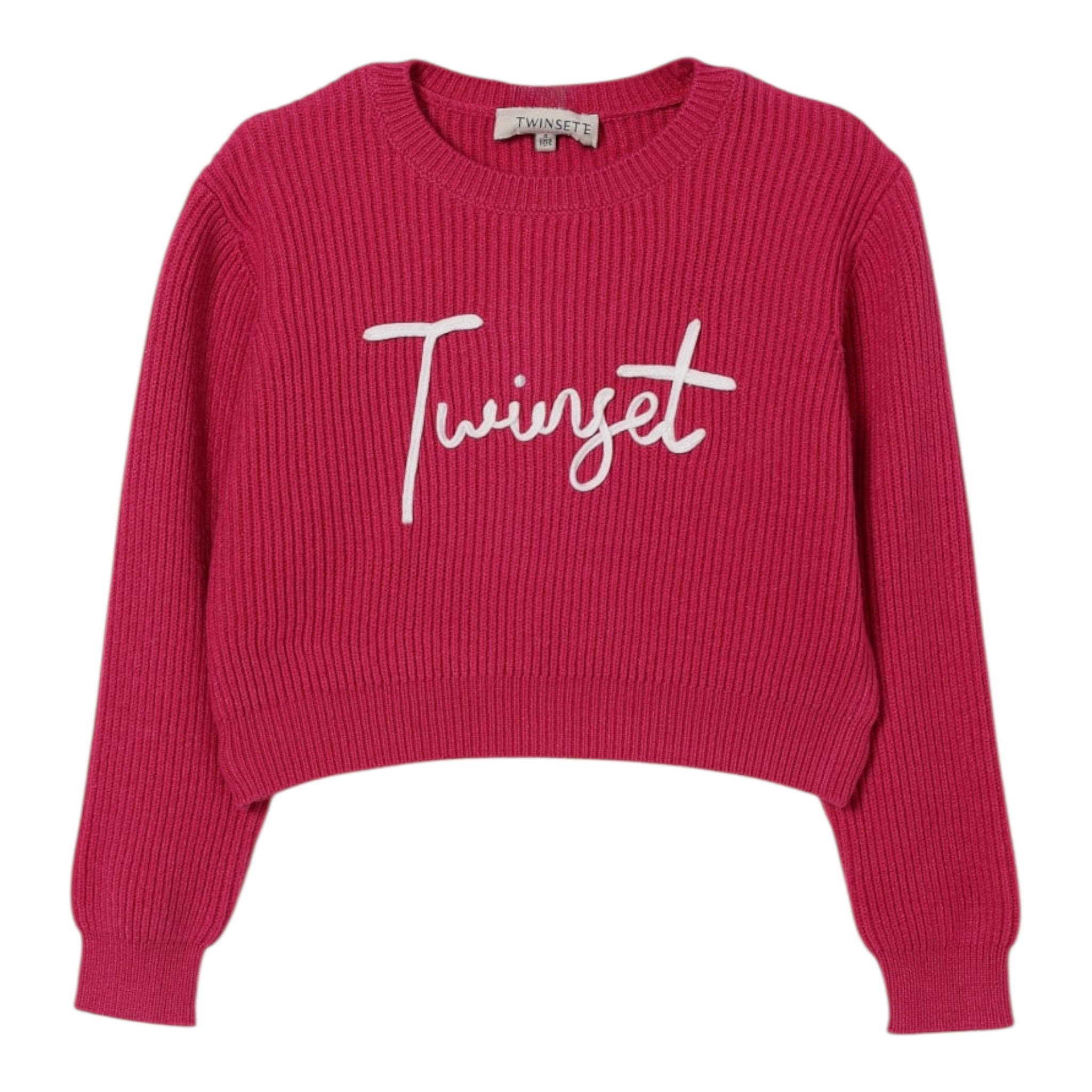 Twinset Maglia tinta unita con Stampa Fuxia per Neonata 252GB3040N FUXIA TWINSET 