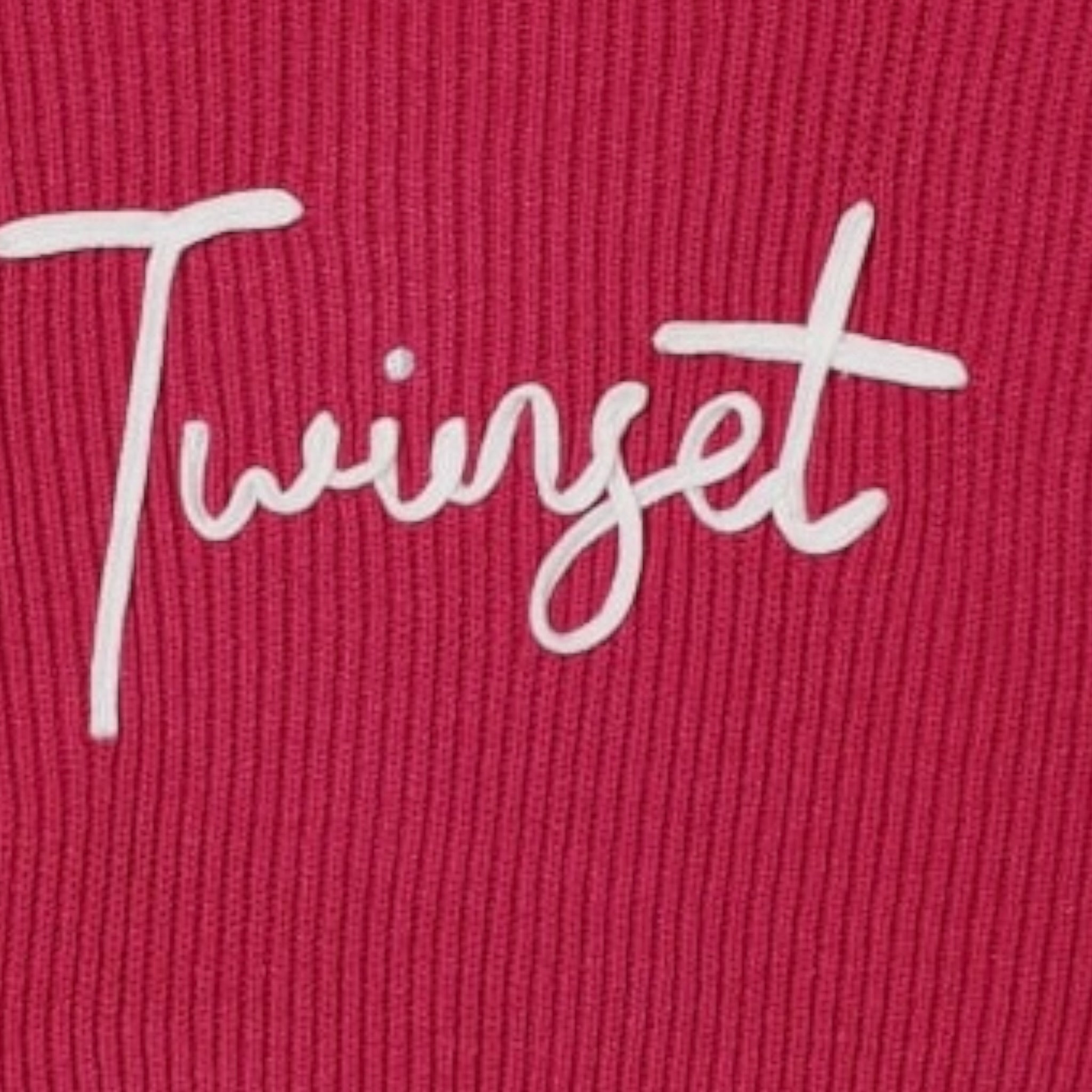 Twinset Maglia tinta unita con Stampa Fuxia per Bambina 252GB3040X FUXIA TWINSET 