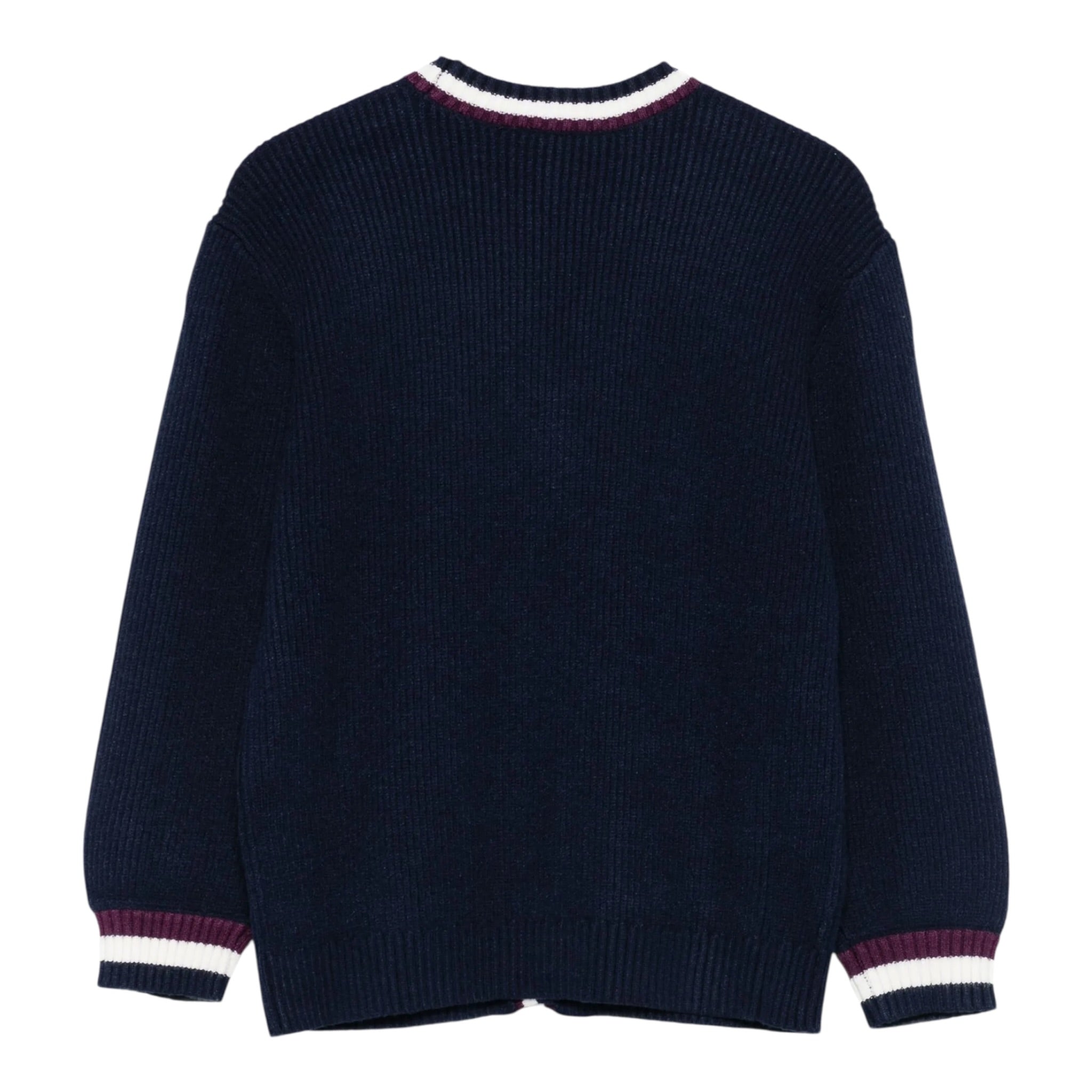 Twinset Cardigan tinta unita con Profili In Contrasto Blu per Bambina 252GB3060JX BLU TWINSET 