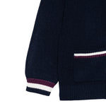 Twinset Cardigan tinta unita con Profili In Contrasto Blu per Bambina 252GB3060JX BLU TWINSET 