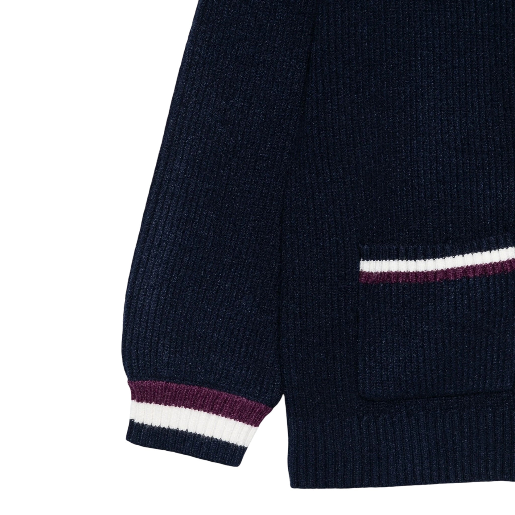 Twinset Cardigan tinta unita con Profili In Contrasto Blu per Bambina 252GB3060JX BLU TWINSET 