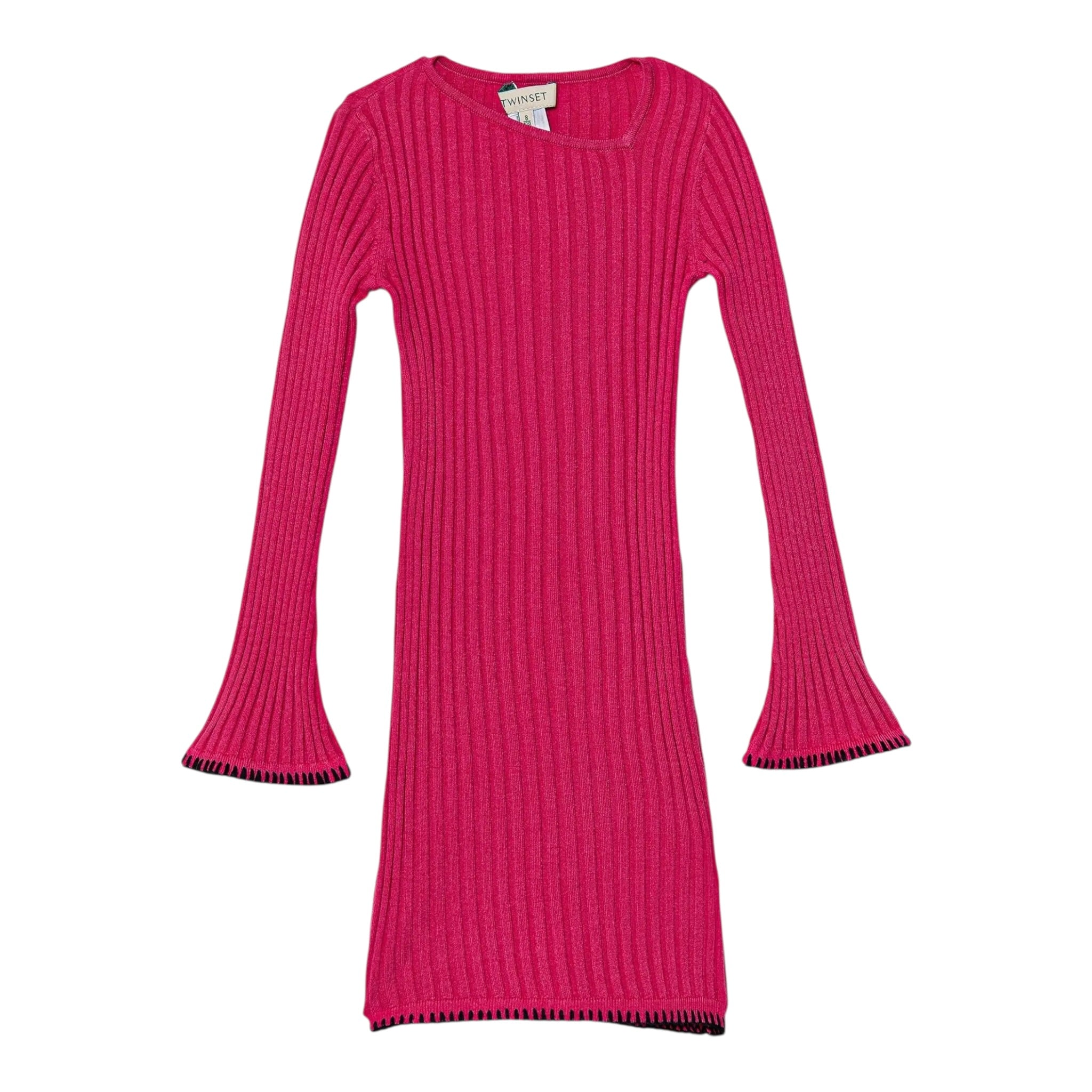 Twinset Abito Manica Lunga tinta unita Fuxia per Bambina 252GB3082 FUXIA TWINSET 