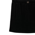 Twinset Gonna tinta unita In Velluto Nero per Bambina 252GJ2032 NERO TWINSET 