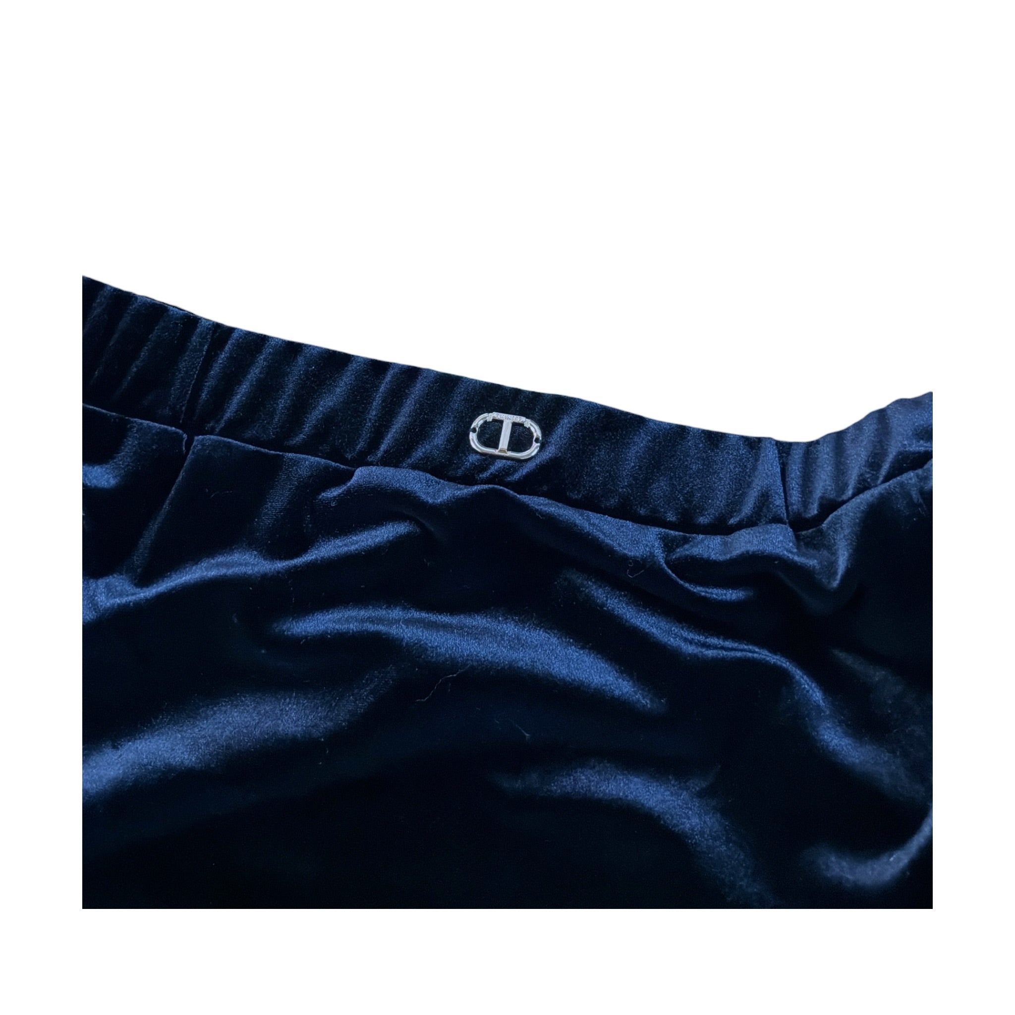 Twinset Gonna tinta unita In Velluto Nero per Bambina 252GJ2032X NERO TWINSET 