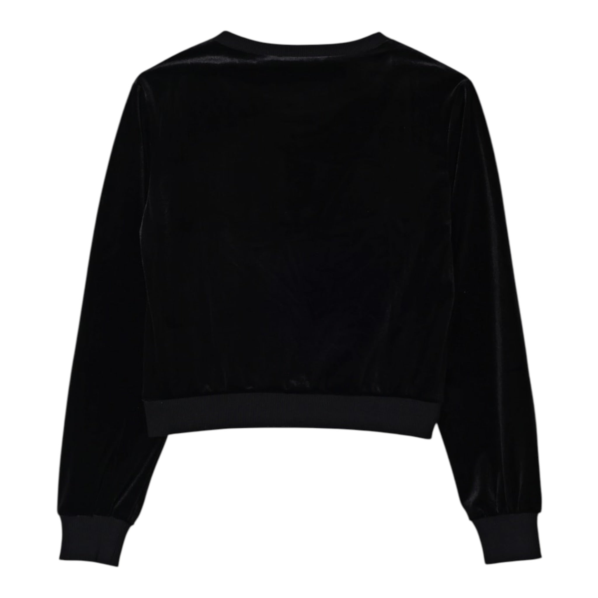 Twinset Felpa tinta unita In Velluto Nero per Bambina 252GJ2033XX NERO TWINSET 
