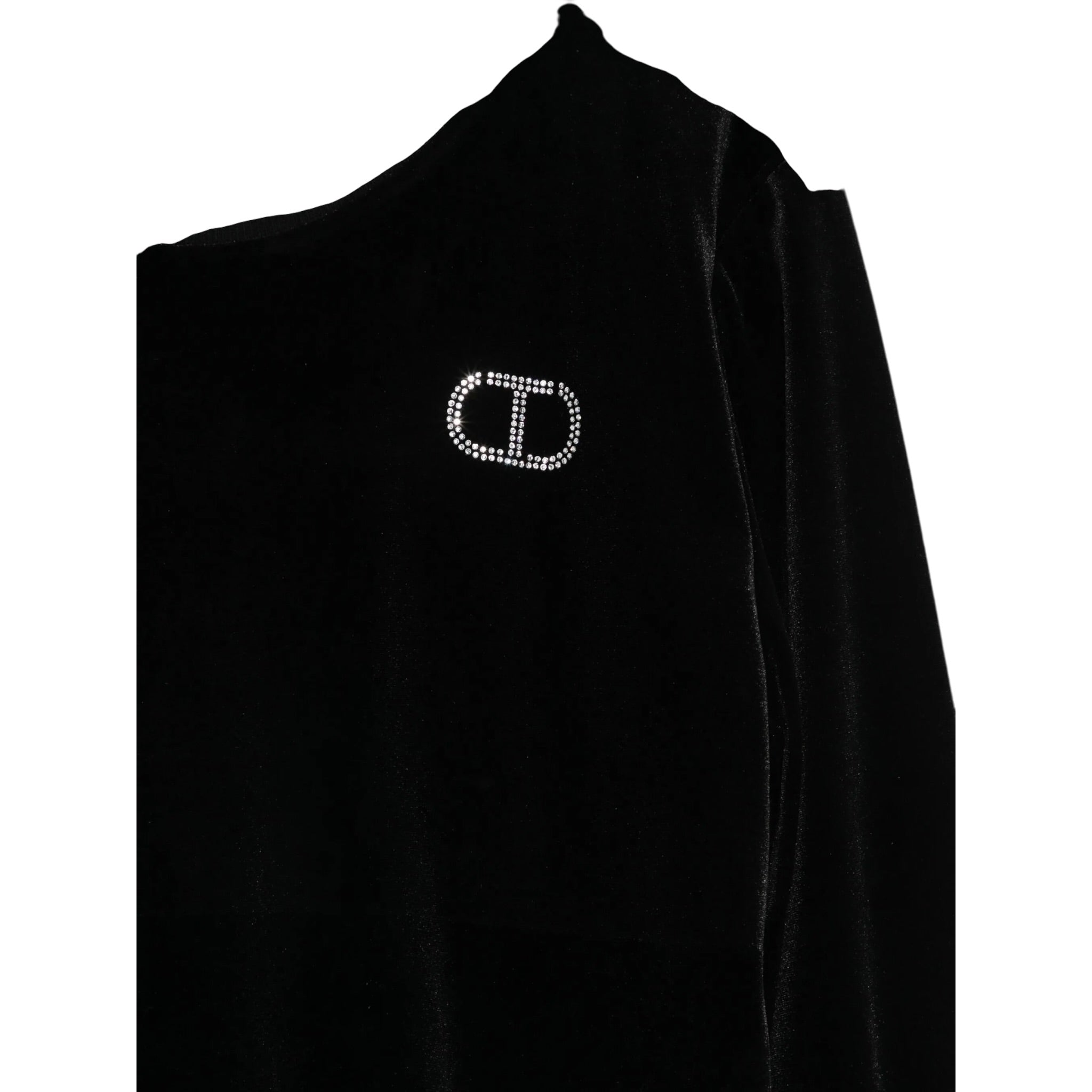 Twinset Felpa tinta unita In Velluto Nero per Bambina 252GJ2033XX NERO TWINSET 