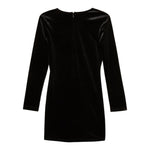 Twinset Abito Manica Lunga tinta unita In Camoscio Nero per Bambina 252GJ2035X NERO TWINSET 