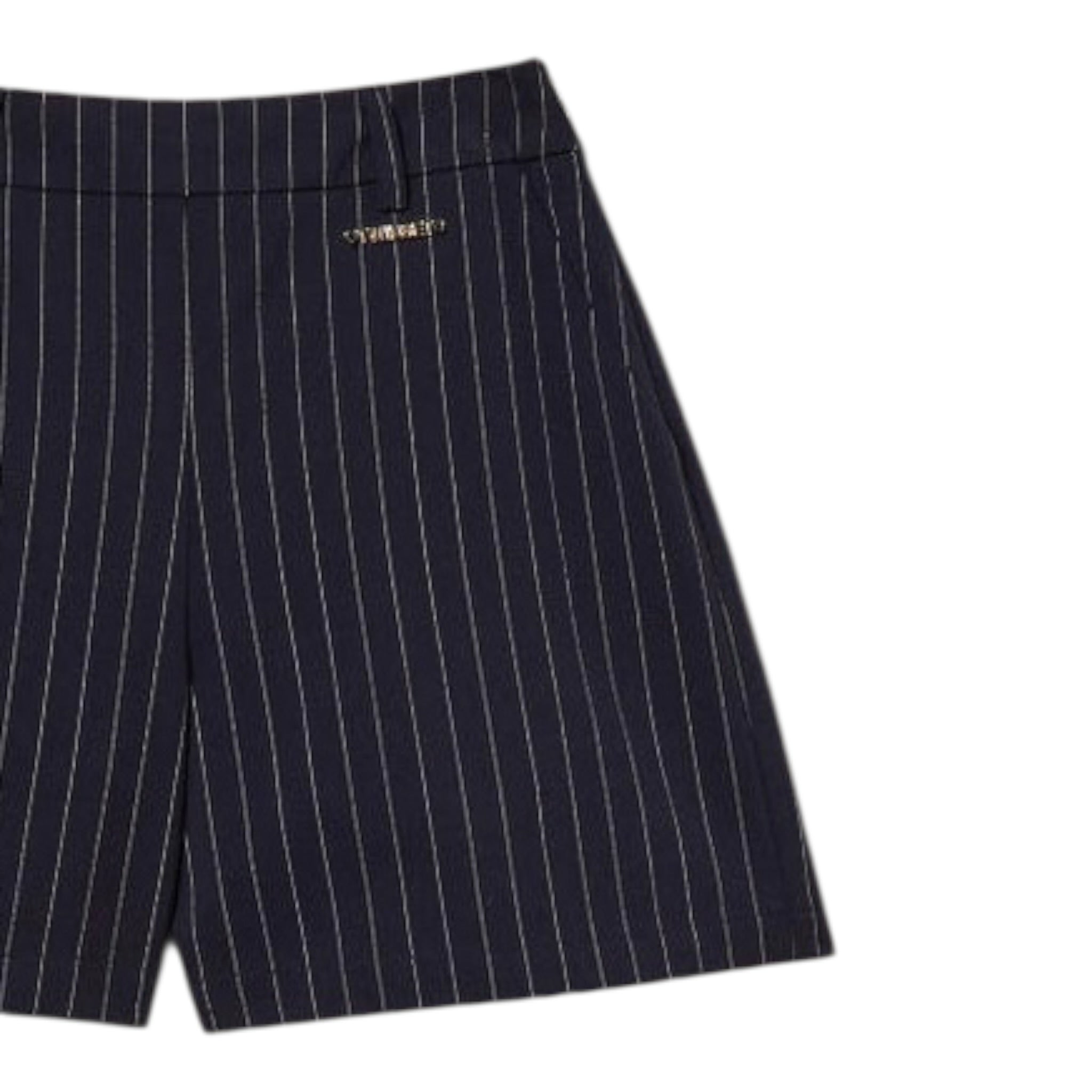 Twinset Short tinta unita con Fantasia A Righe Blu per Bambina 252GJ2041XXX BLU TWINSET 