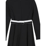 Twinset Abito tinta unita con Cintura Nero per Bambina 252GJ205B NERO TWINSET 