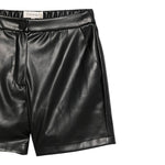 Twinset Short In Ecopelle tinta unita Nero per Bambina 252GJ2093 NERO TWINSET 