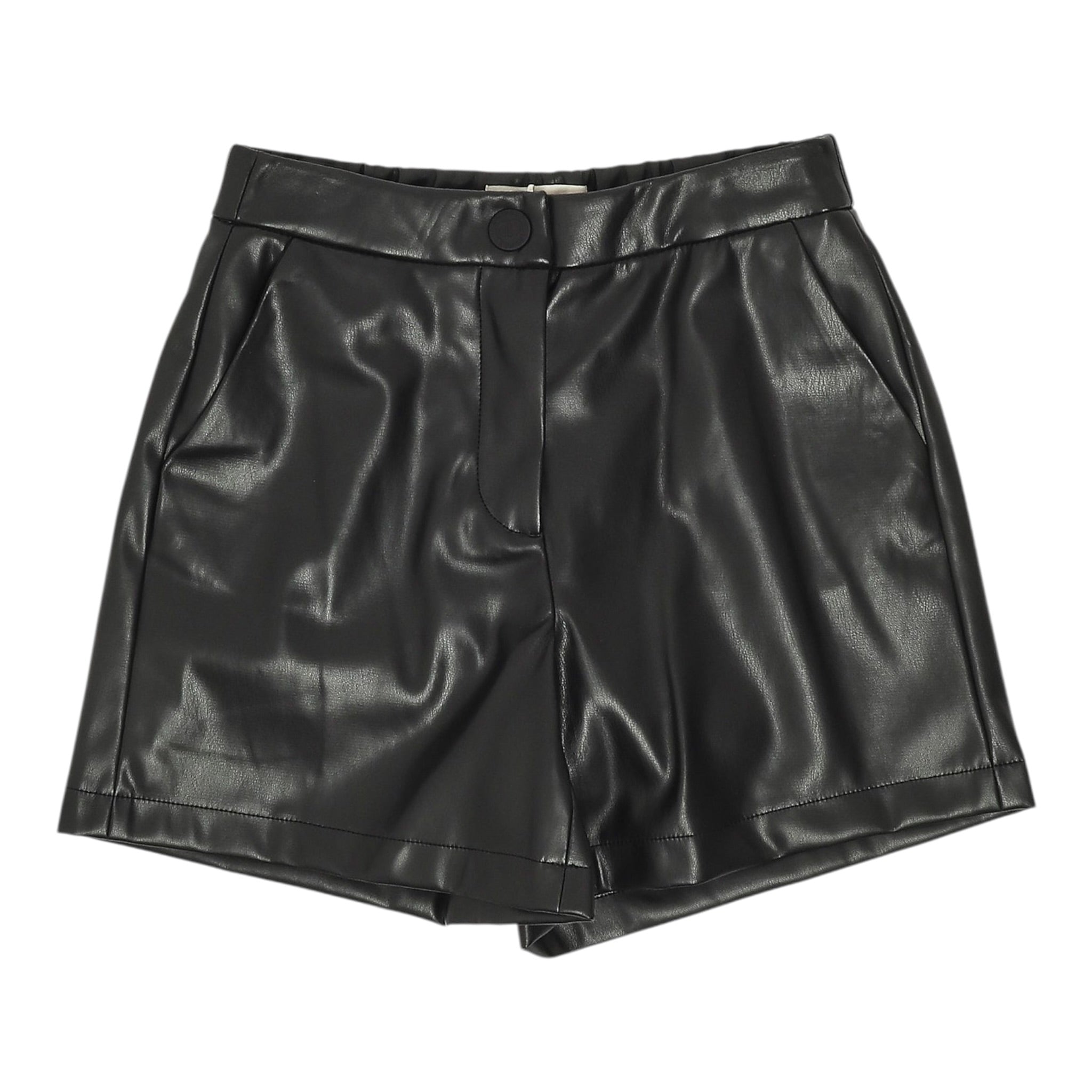 Twinset Short In Ecopelle tinta unita Nero per Bambina 252GJ2093XX NERO TWINSET 