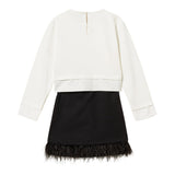 Twinset Completo 2Pz Bicolore Gonna-Felpa Bianco/Nero per Bambina 252GJ2112 BIANCO/NERO TWINSET 