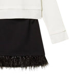 Twinset Completo 2Pz Bicolore Gonna-Felpa Bianco/Nero per Bambina 252GJ2112 BIANCO/NERO TWINSET 