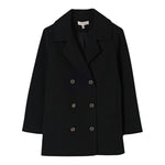 Twinset Cappotto tinta unita Doppiopetto Nero per Bambina 252GJ2142 NERO TWINSET 