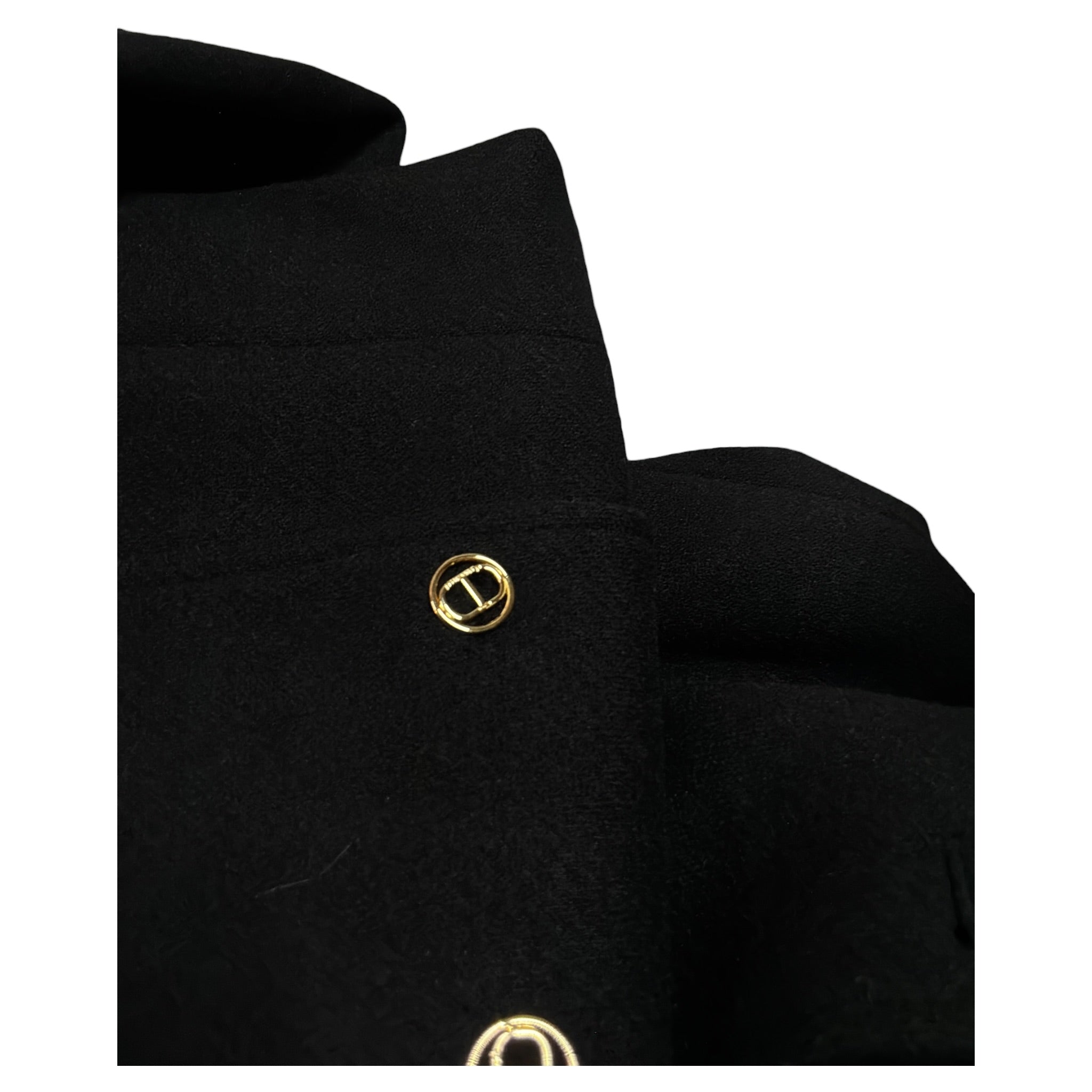 Twinset Cappotto tinta unita Doppiopetto Nero per Bambina 252GJ2150X NERO TWINSET 