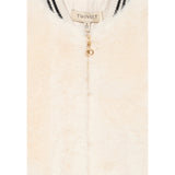 Twinset Giubbino tinta unita con Pelliccia E Zip Panna per Bambina 252GJ2170X PANNA TWINSET 
