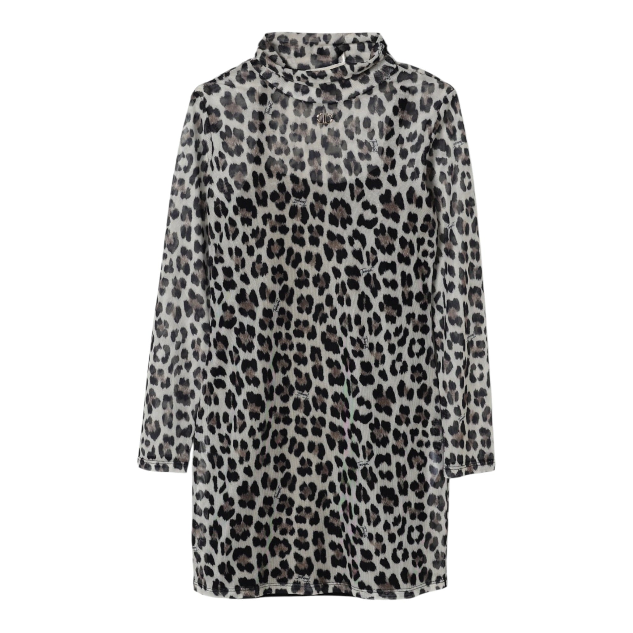 Twinset Abito tinta unita con Fantasia Maculata E Sottoveste Beige per Bambina 252GJ2350X BEIGE TWINSET 