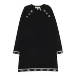 Twinset Abito Manica Lunga tinta unita con Logo Nero per Bambina 252GJ3014X NERO TWINSET 