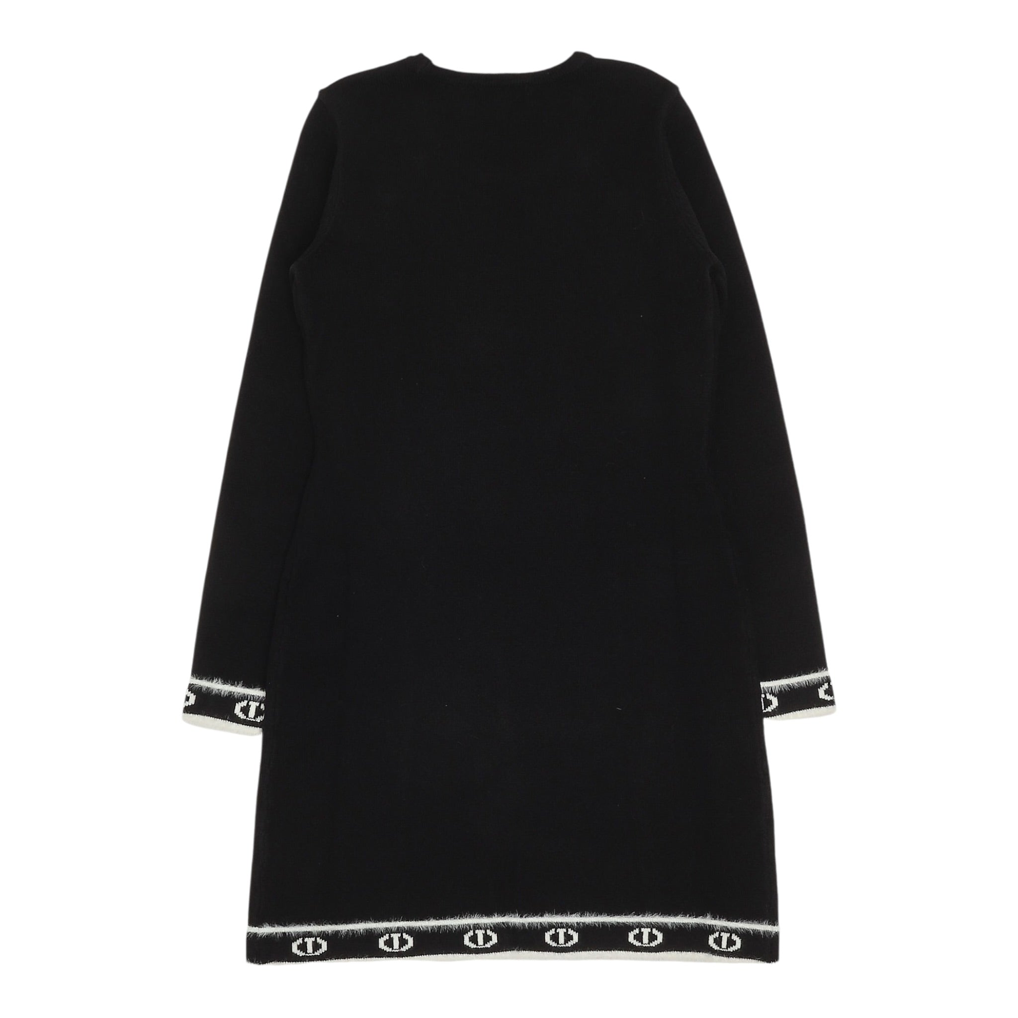 Twinset Abito Manica Lunga tinta unita con Logo Nero per Bambina 252GJ3014X NERO TWINSET 