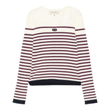 Twinset Maglia tinta unita con Fantasia A Righe Panna per Bambina 252GJ3035 PANNA TWINSET 