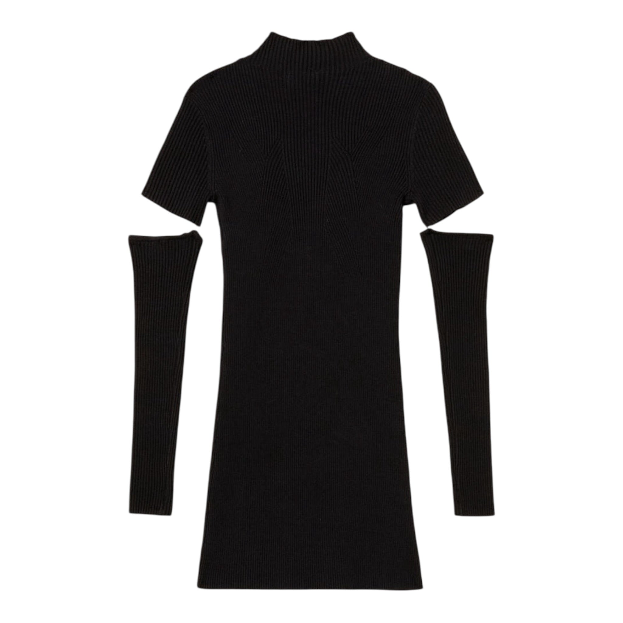 Twinset Abito tinta unita con Manicotti Nero per Bambina 252GJ3040X NERO TWINSET 