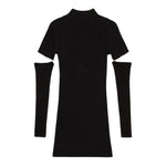 Twinset Abito tinta unita con Manicotti Nero per Bambina 252GJ3040XX NERO TWINSET 