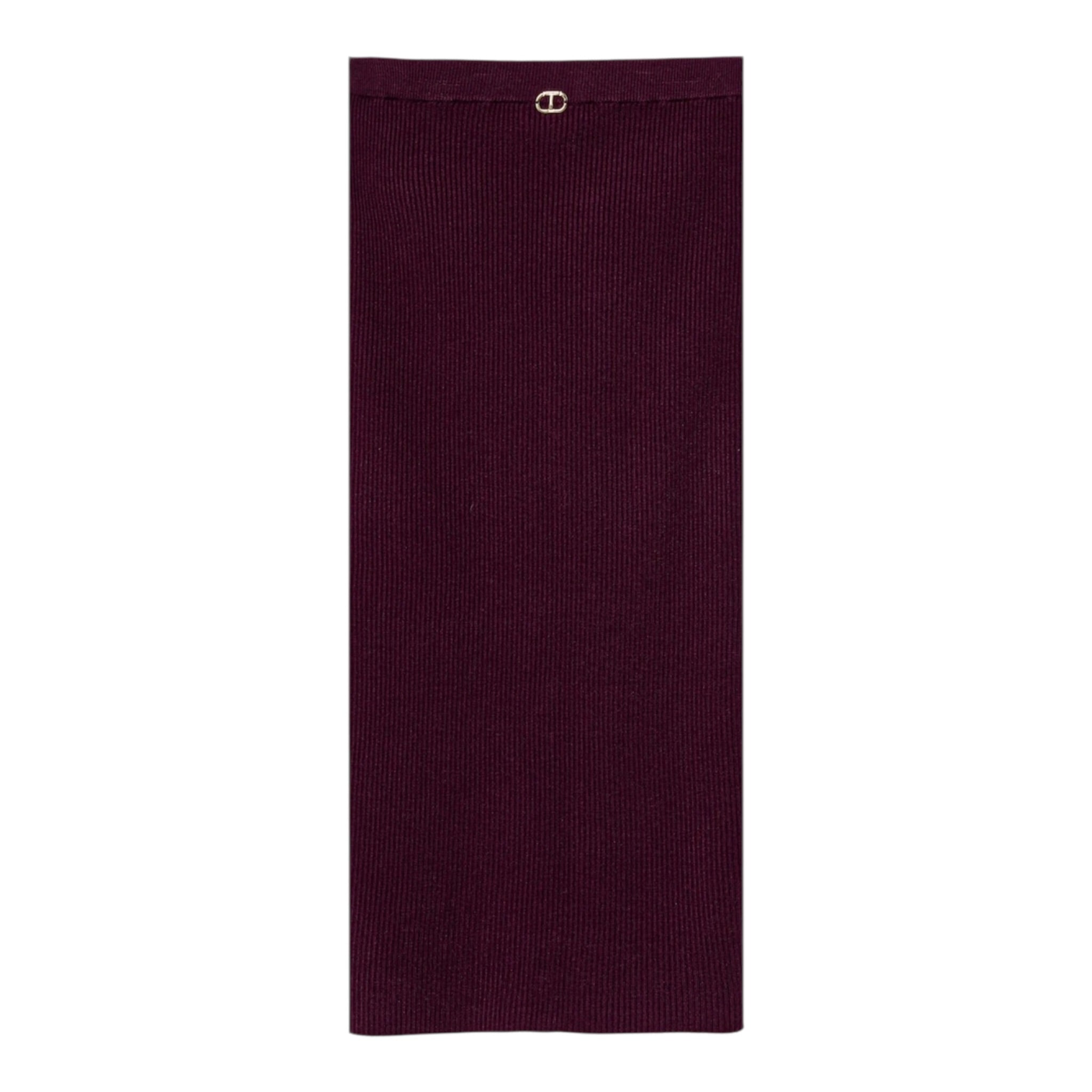 Twinset Gonna tinta unita A Costine Vinaccia per Bambina 252GJ3041 VINACCIA TWINSET 