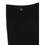Twinset Gonna tinta unita A Costine Nero per Bambina 252GJ3041X NERO TWINSET 