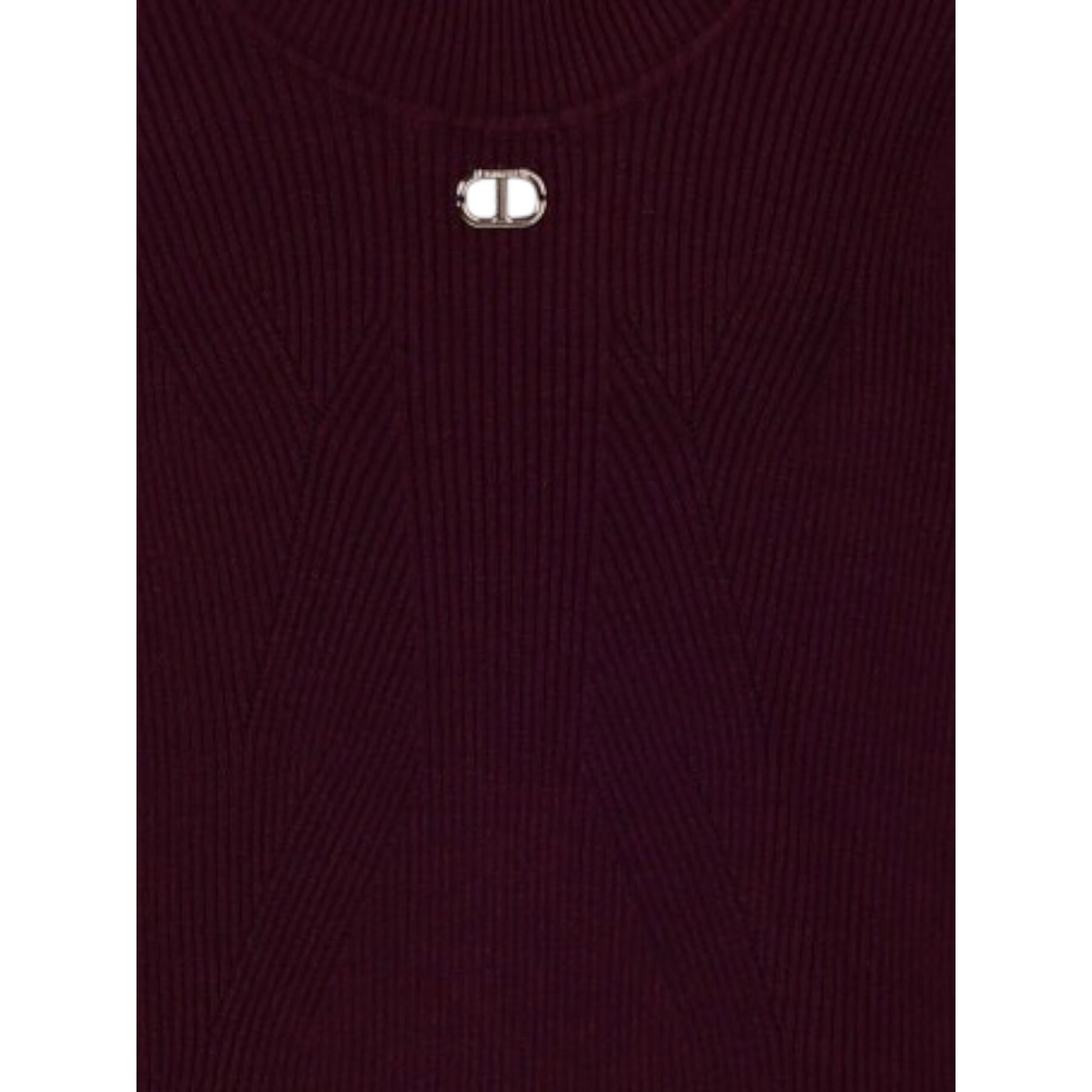 Twinset Maglia Mezzo Collo tinta unita Vinaccio per Bambina 252GJ3042 VINACCIO TWINSET 