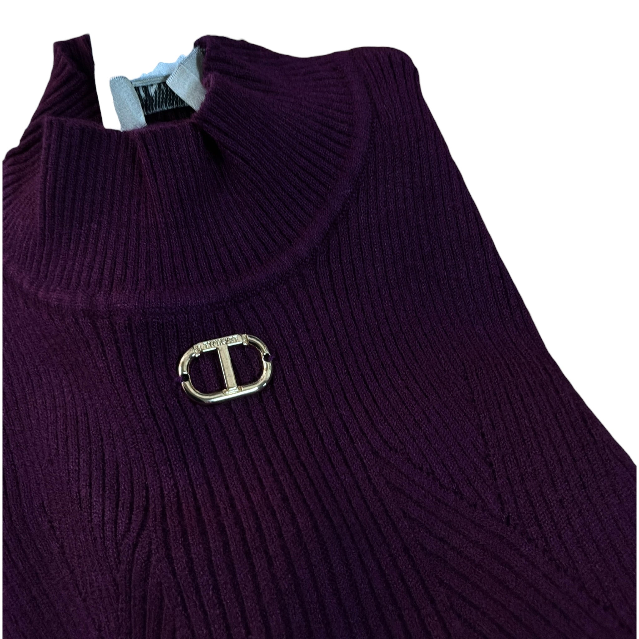 Twinset Maglia Mezzo Collo tinta unita Vinaccia per Bambina 252GJ3042X VINACCIA TWINSET 