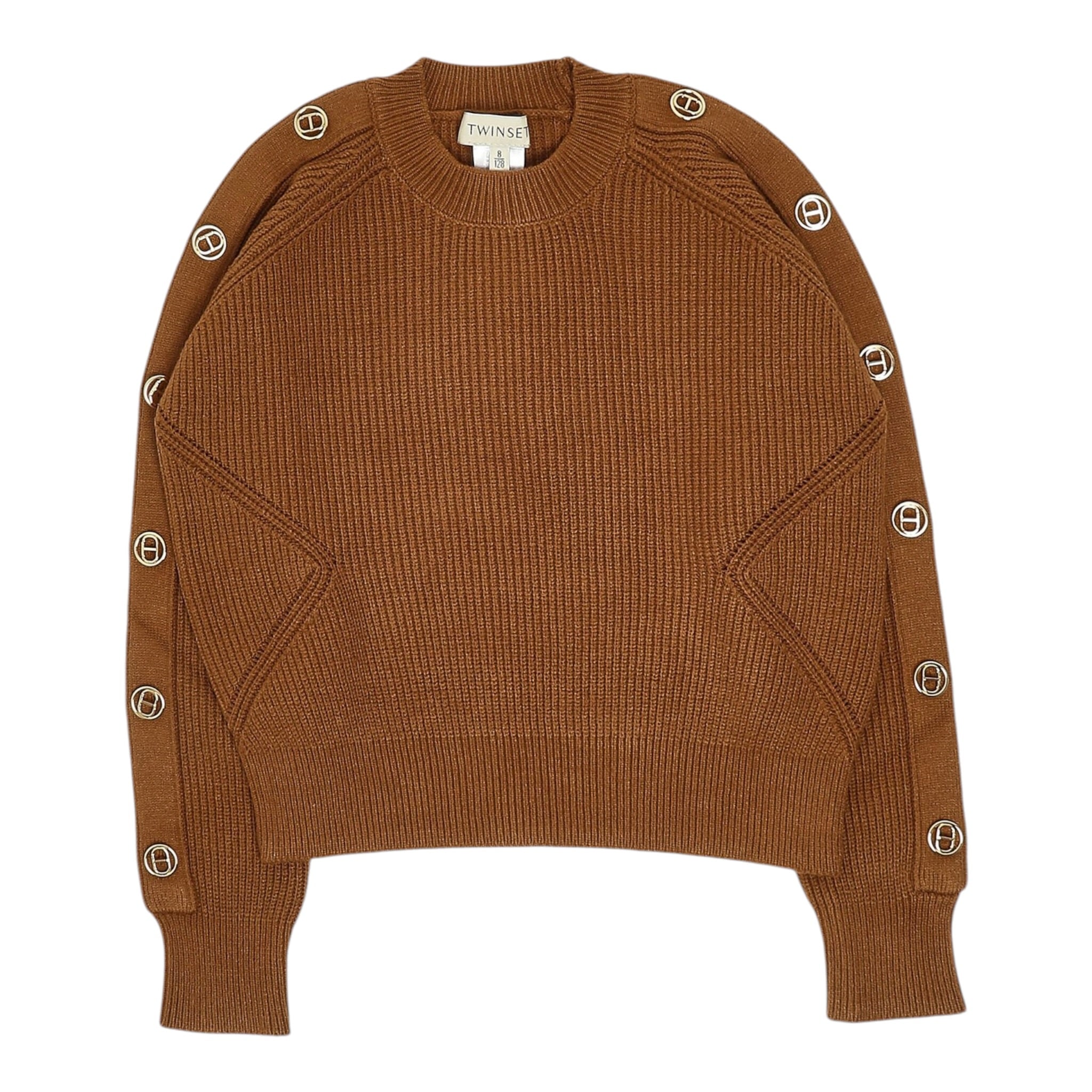 Twinset Maglia tinta unita Mezzo Collo Cammello per Bambina 252GJ3061XXX CAMMELLO TWINSET 