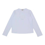 Twinset Shirt Girocollo tinta unita con Logo Bianco per Bambina 252GJ306B BIANCO TWINSET 