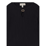 Twinset Maglia tinta unita con Profili In Contrasto Nero per Bambina 252GJ3092 NERO TWINSET 