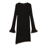 Twinset Abito Manica Lunga tinta unita con Logo Nero per Bambina 252GJ3093 NERO TWINSET 