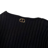 Twinset Abito Manica Lunga tinta unita con Logo Nero per Bambina 252GJ3093X NERO TWINSET 