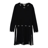 Twinset Abito tinta unita con Logo Nero per Bambina 252GJ3101 NERO TWINSET 