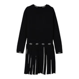 Twinset Abito tinta unita con Logo Nero per Bambina 252GJ3101 NERO TWINSET 