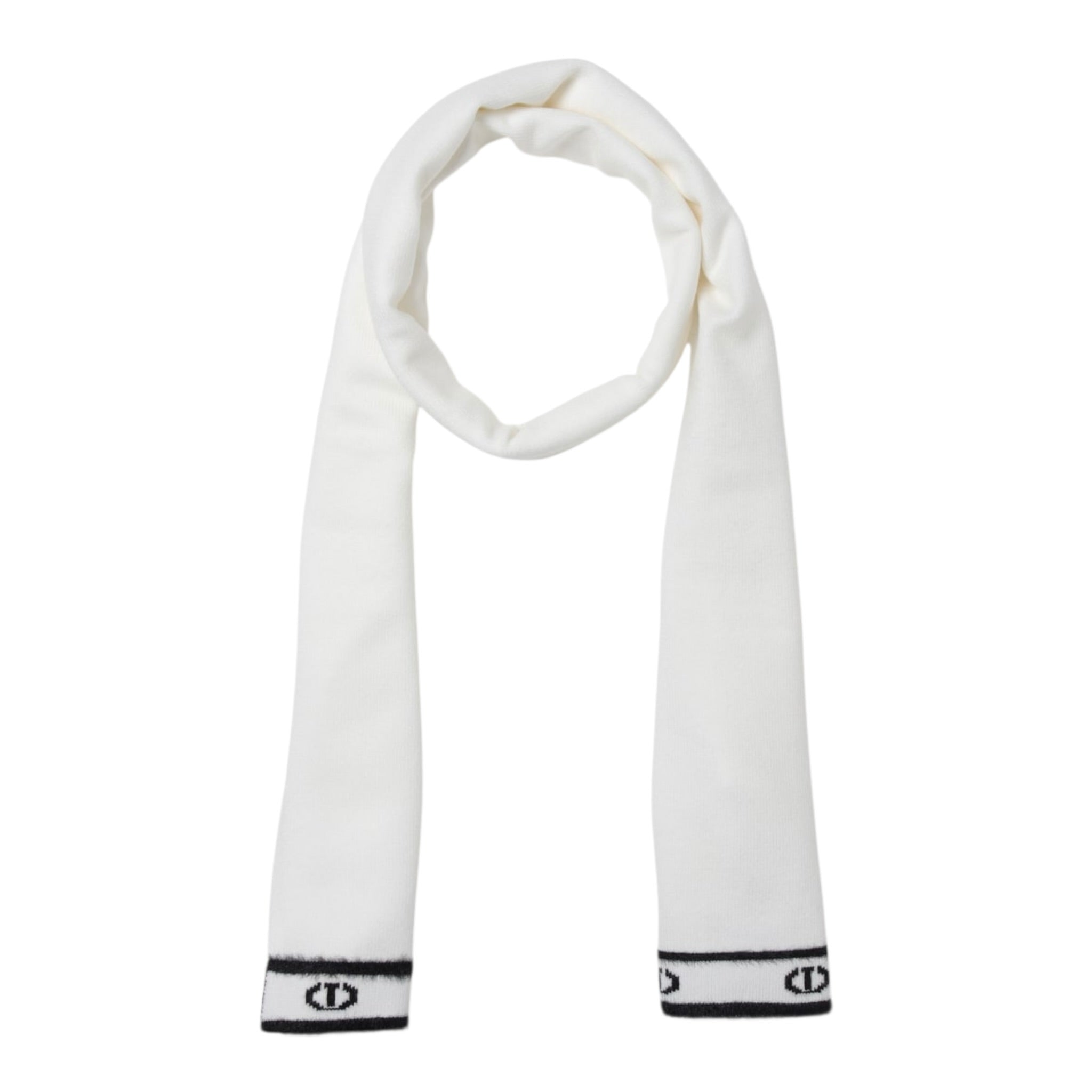 Twinset Sciarpa tinta unita con Logo Panna per Bambina 252GJ501J PANNA TWINSET 